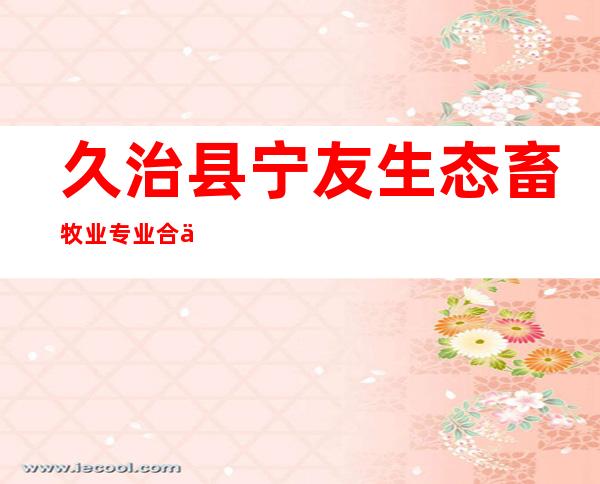 久治县宁友生态畜牧业专业合作社